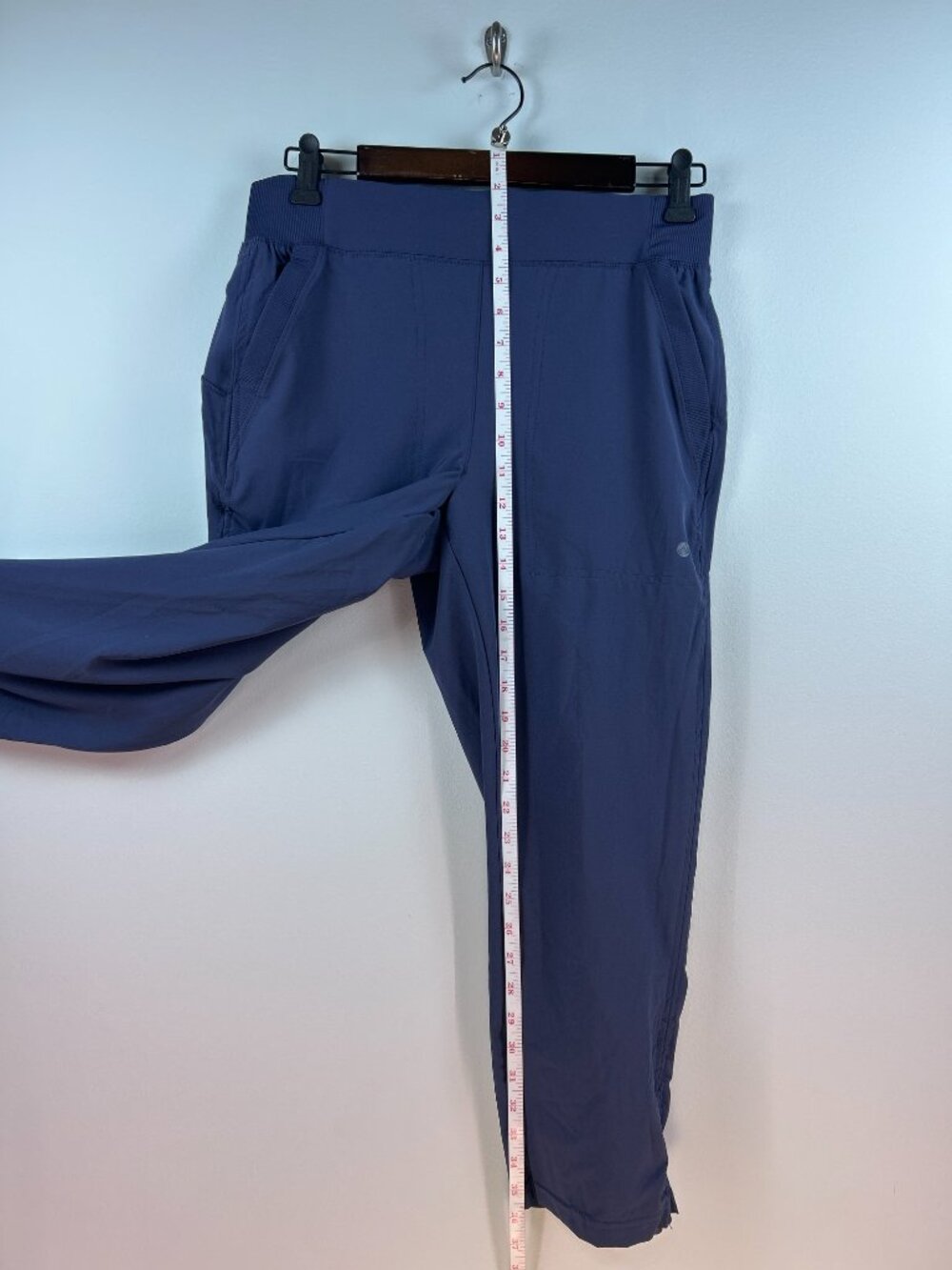 Apana Navy Blue Woven Track Joggers Elastic Waist Women's Small - Picture 5 of 7